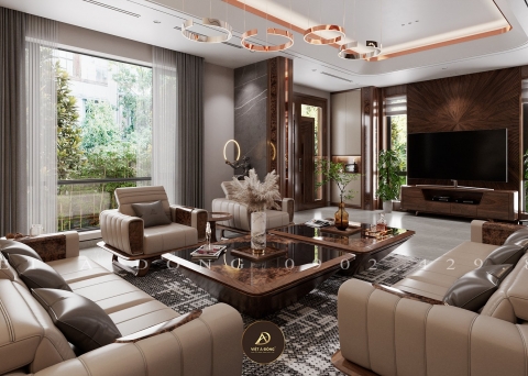 Sofa gỗ óc chó DIAMOND SF - 03